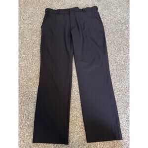 FLX Flat Front Tech Chino Dress Pants Men's 36x31.5 Black Polyester Spandex